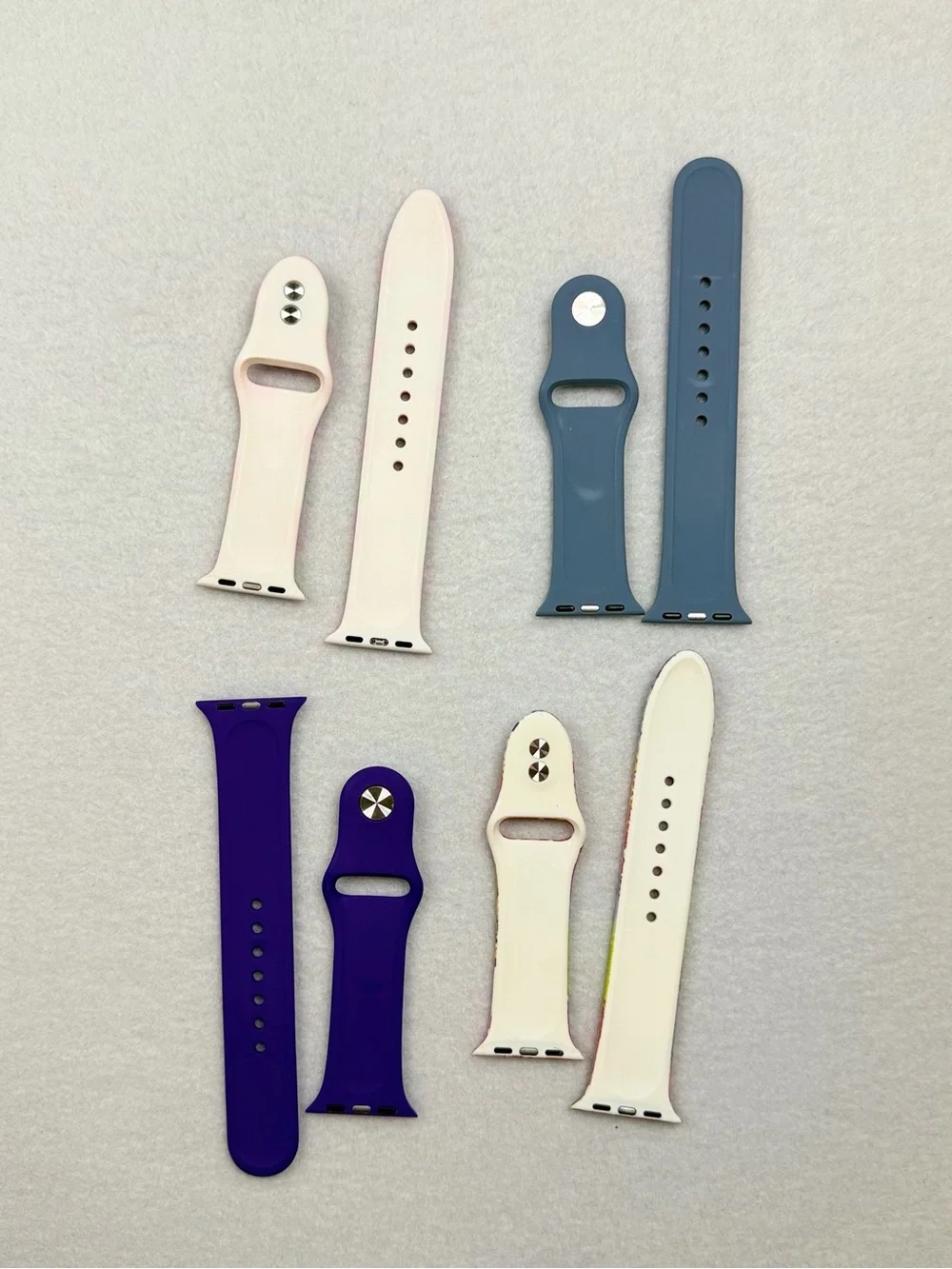 Silicone Replacement Watch Bands - Purple, Gray, Pink Plaid, Multicolor Splatter